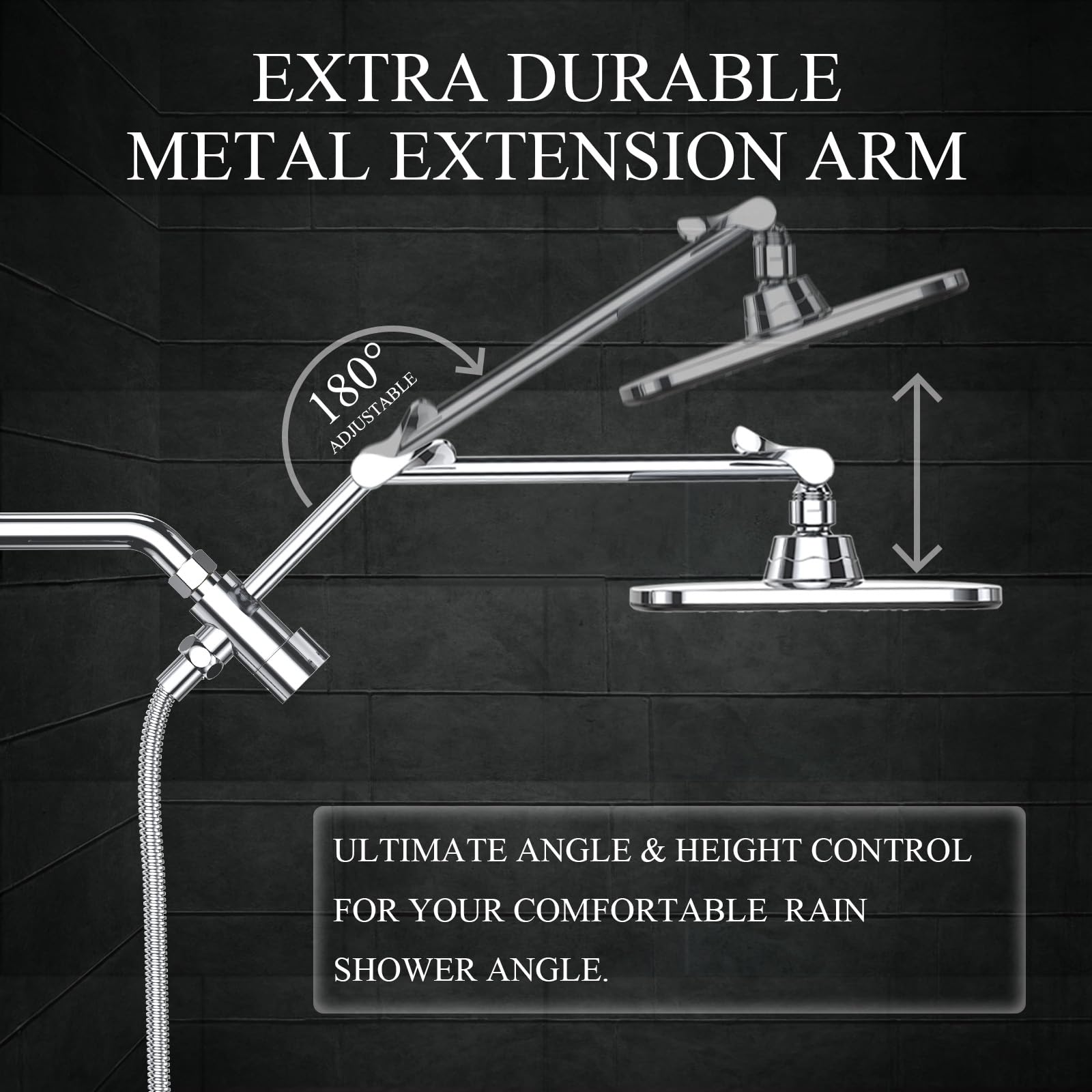 Veken detachable dual shower switches smoothly between fixed rain and handheld modes.