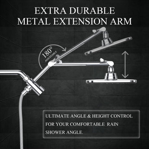 Veken detachable dual shower switches smoothly between fixed rain and handheld modes.