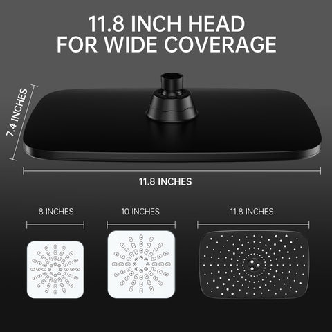 Veken dual shower head system offers overhead flow plus flexible handheld control