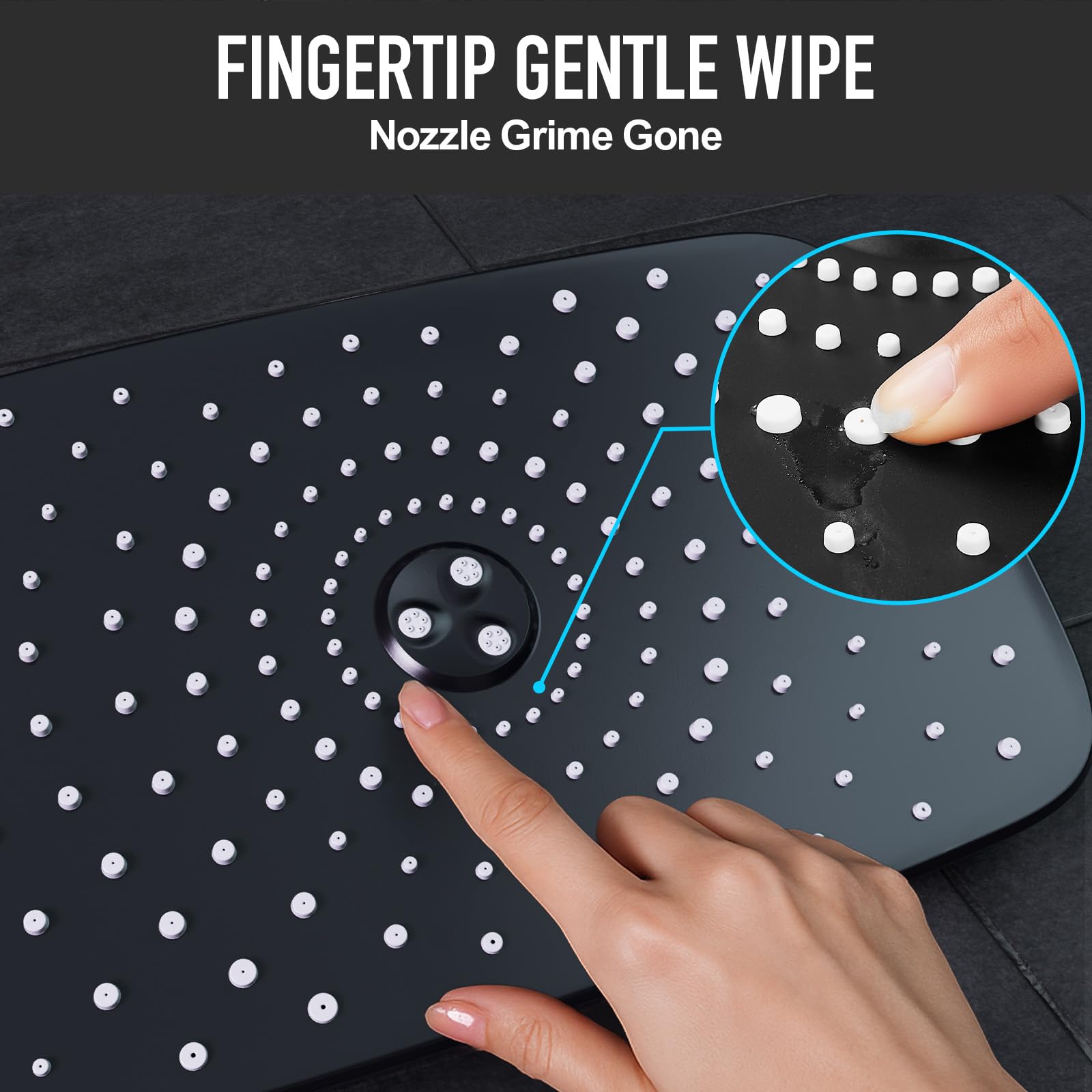 Veken easy-clean nozzles prevent clogging with simple finger wipe