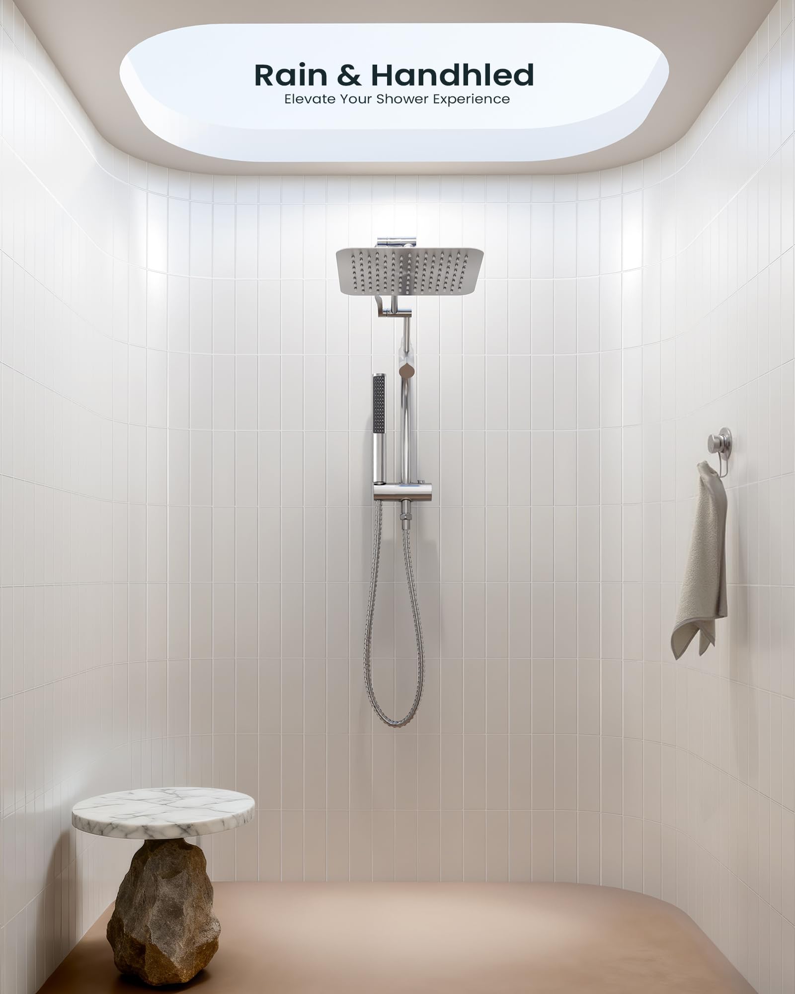 Veken ergonomic switcher for simple mode changes during shower