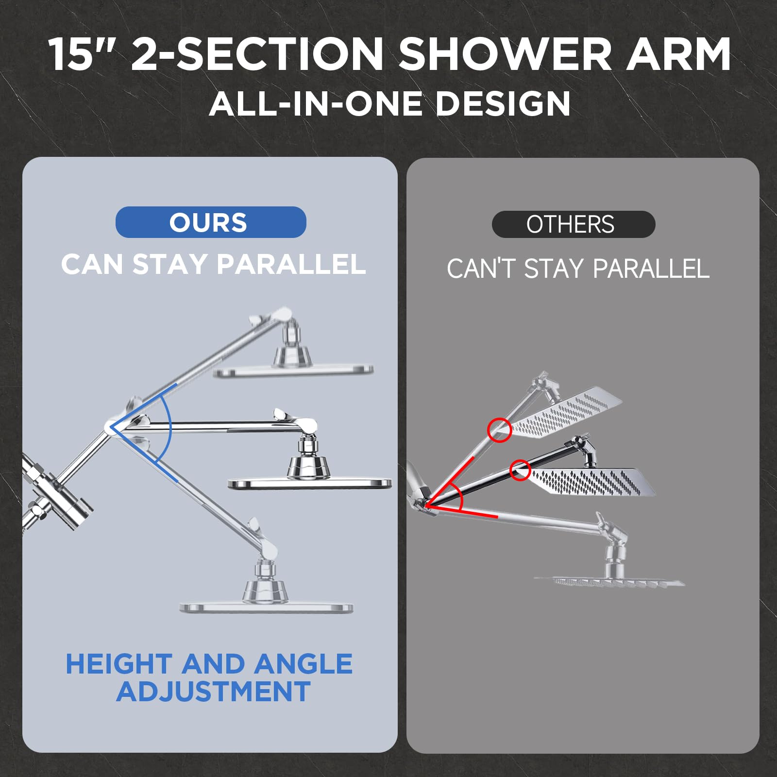 Veken handheld spray for flexible rinsing from head to toe