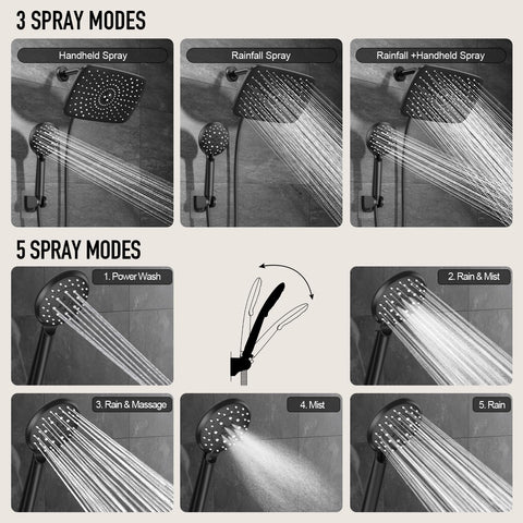 Veken matte black shower head highlights durable design and modern bathroom style