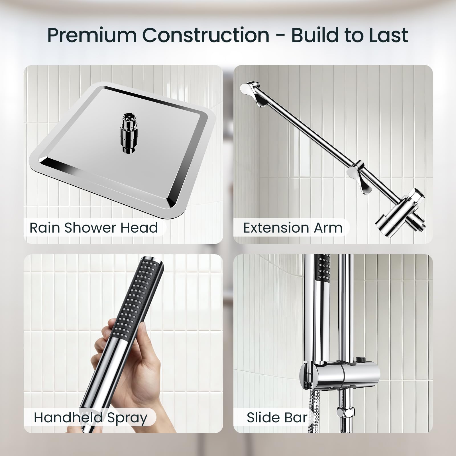 Veken power wash mode for thorough tub and tile cleaning