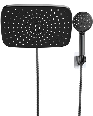 Veken rain shower head with handheld close-up for spa-like showers and full coverage