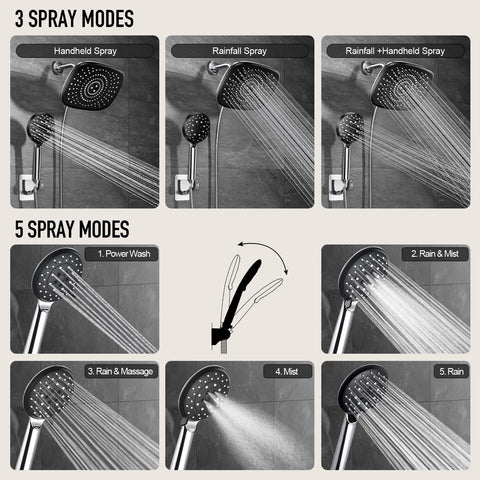 Veken rainfall head delivers full-body coverage for immersive showers