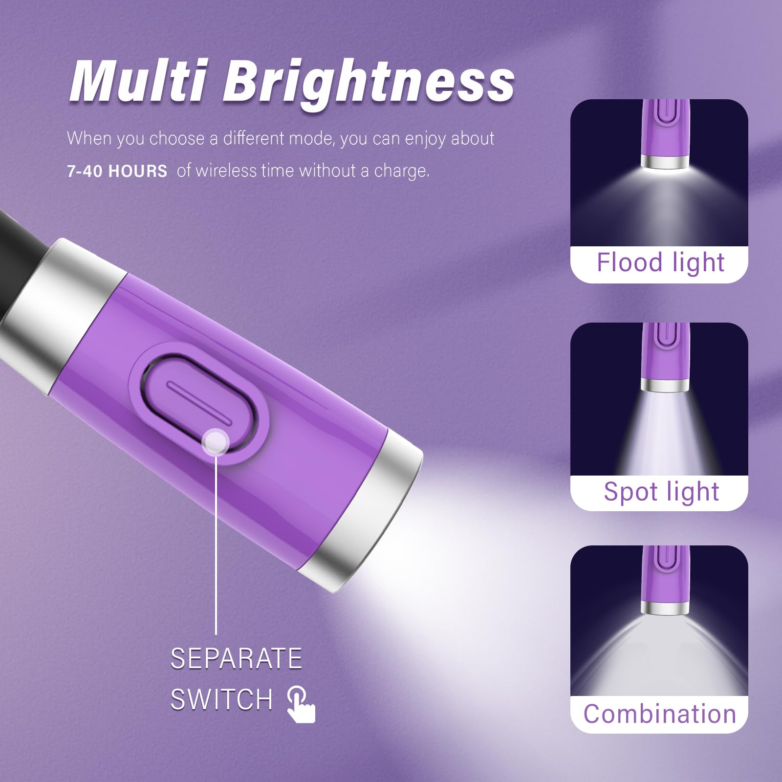 Vekkia adjustable neck enables precise light during night crafts.