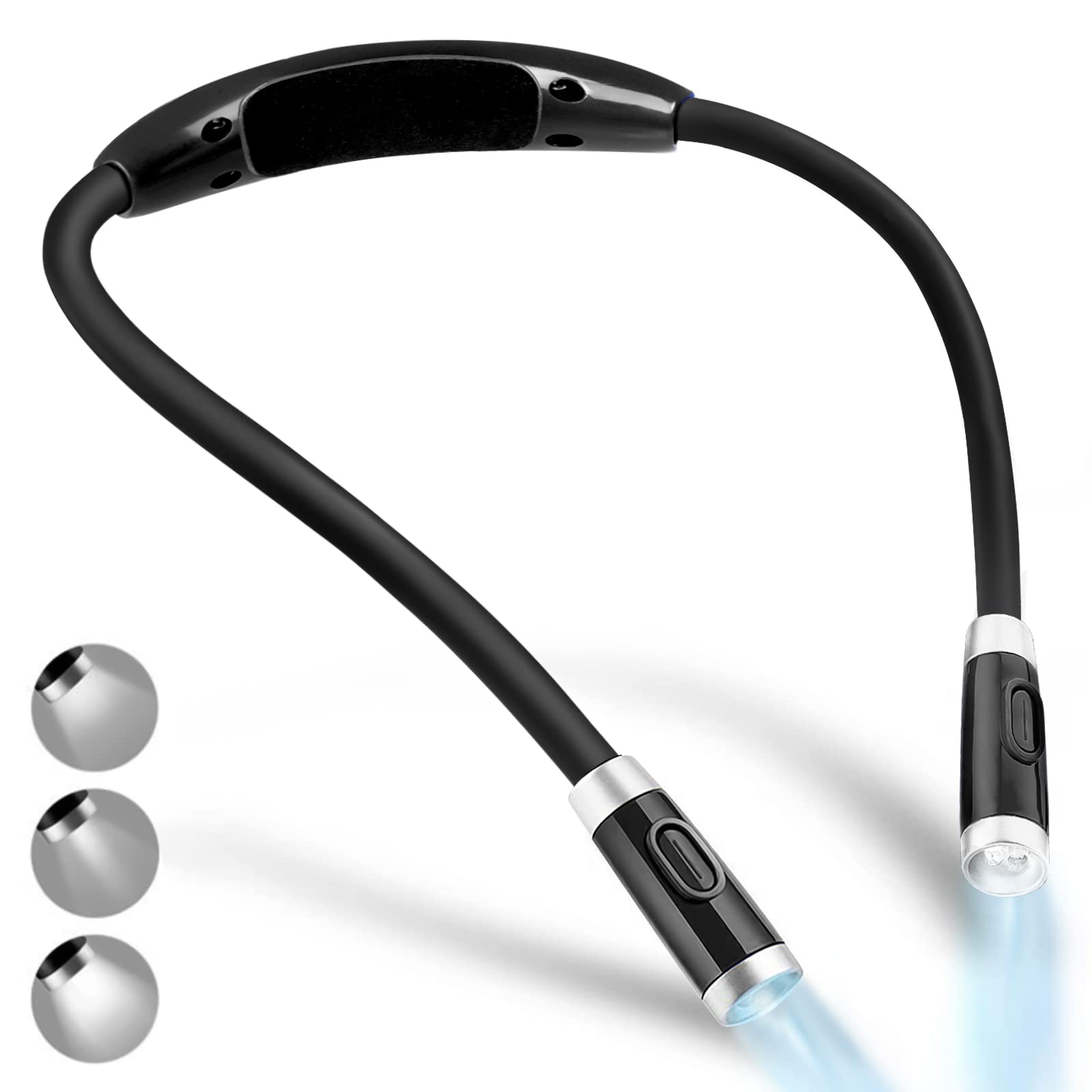 Vekkia neck light with ergonomic angle adjustment for comfy bedside reading