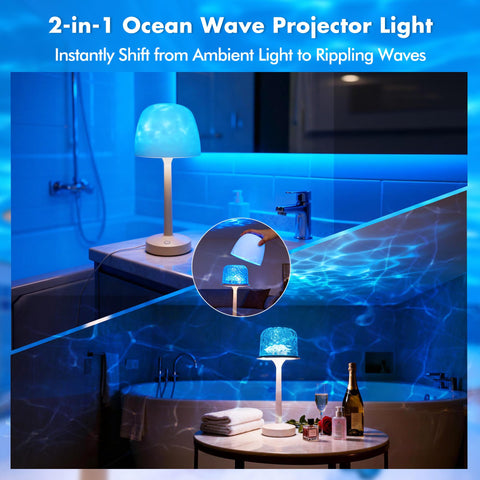 Velimley cordless shower light offers full freedom with a rechargeable long-lasting battery.