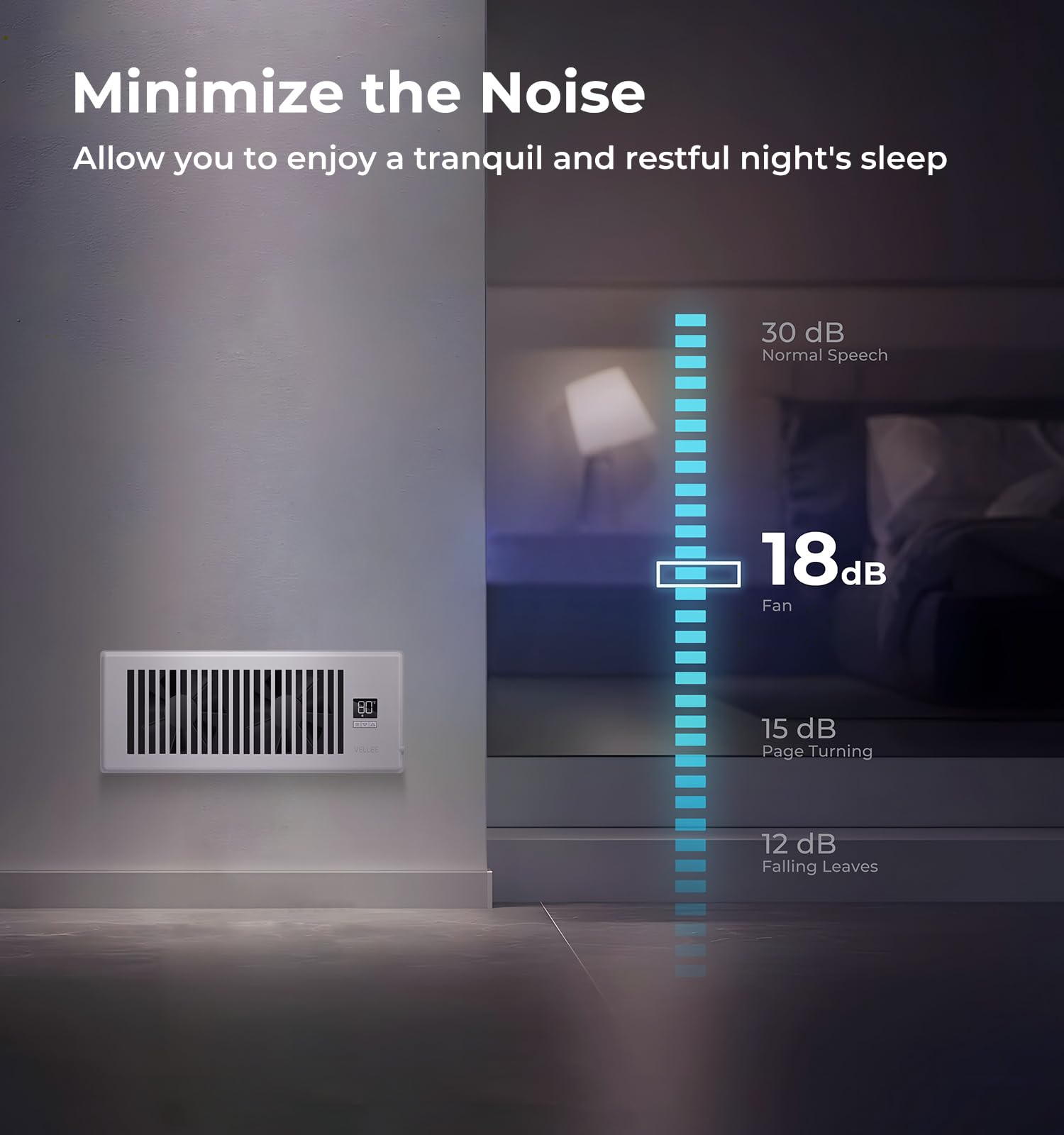 VELLEE booster installed in-vent shows quick plug-and-play setup for improved airflow.
