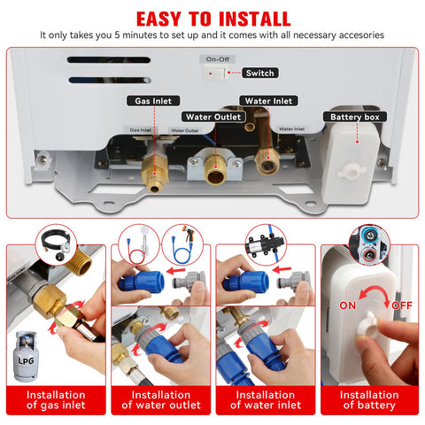 Velpax 2GPM water pump with dual-power options for flexible setup.