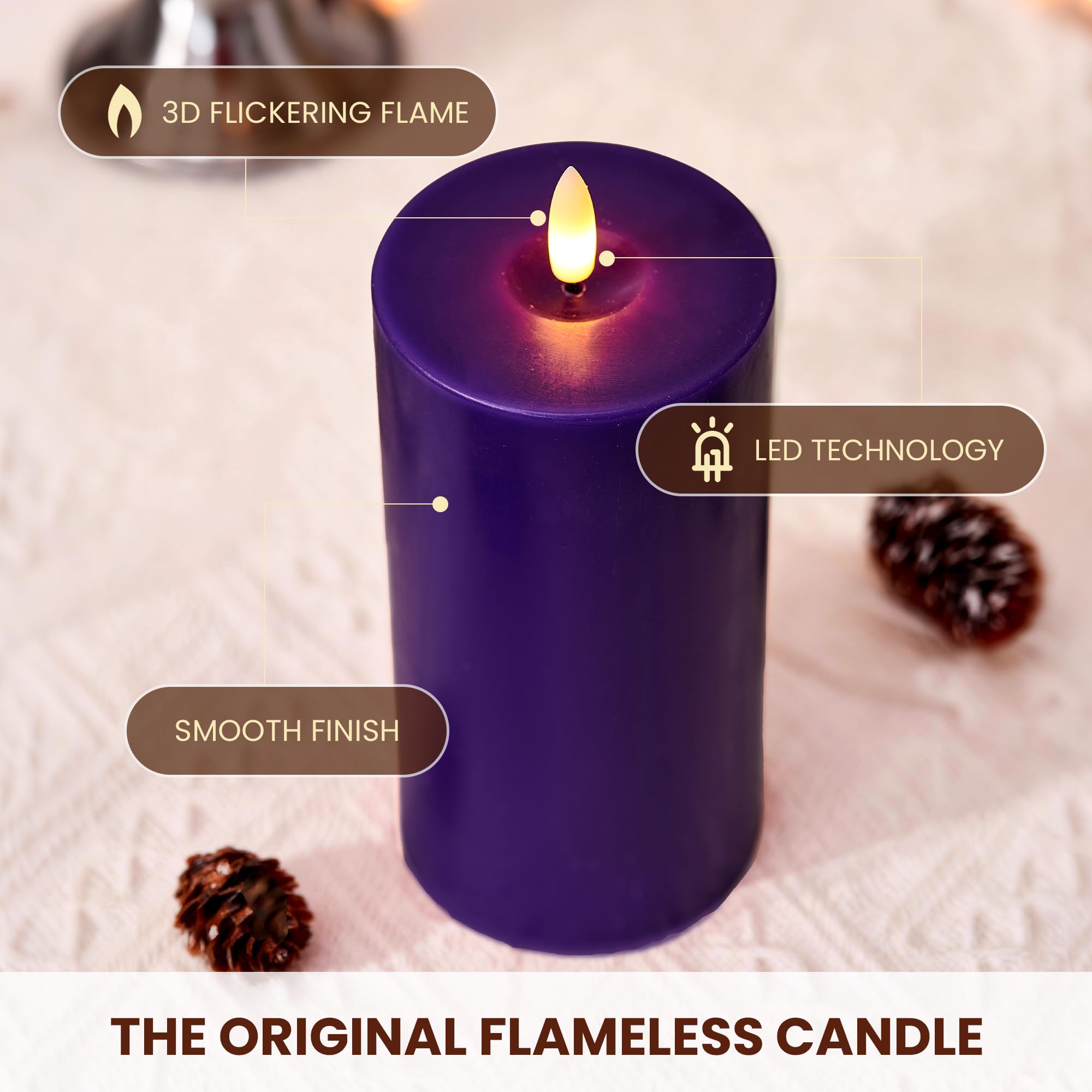 Velsyn advent candles offer a realistic flame like glow