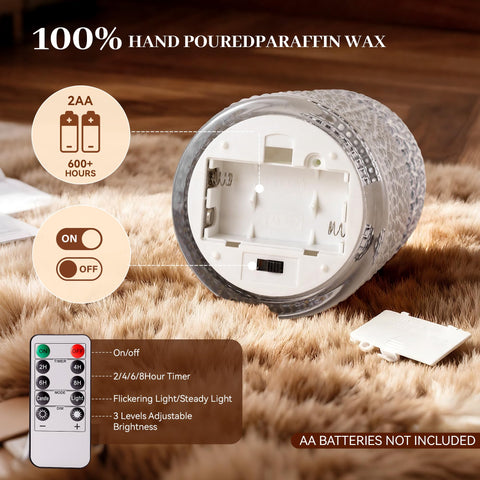 Velsyn long-runtime candles up to 600 hours with batteries not included