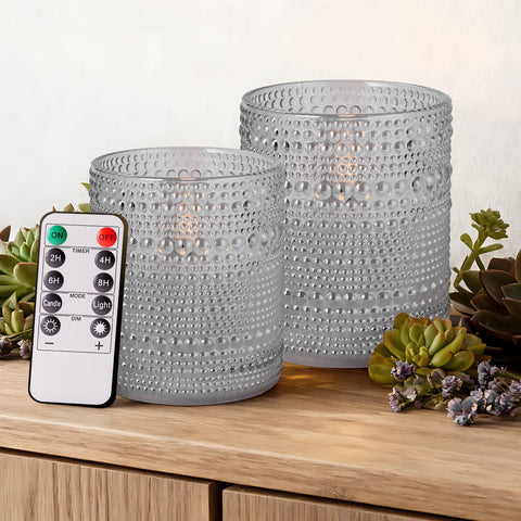 Velsyn two-candle set includes remote for easy control