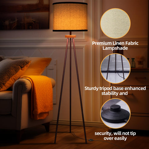 VELXEE Tripod Floor Lamp rotation feature directs light precisely where needed.