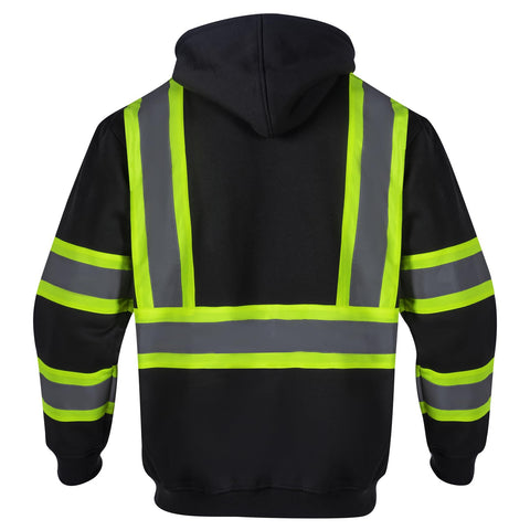 VENDACE high visibility hoodie with detachable hood for weather adaptability