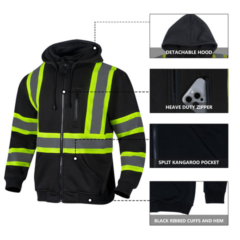 VENDACE safety hoodie with roomy front pockets for warmth and storage
