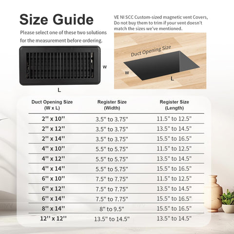 VE NI SCC steel register compatible vent cover for metal vents.