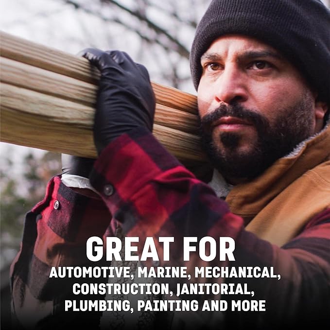 Latex-free nitrile gloves prevent irritation for sensitive hands.