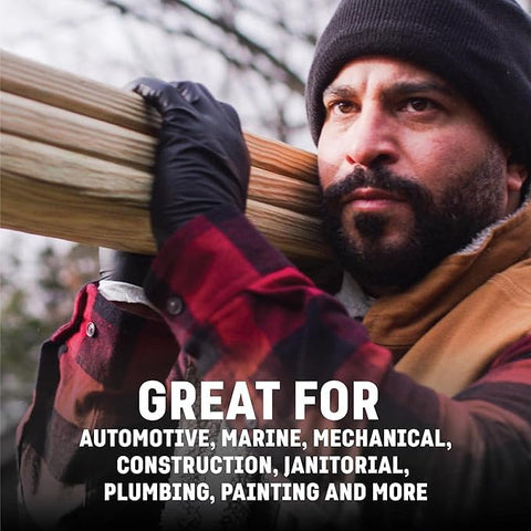 Latex-free nitrile gloves prevent irritation for sensitive hands.