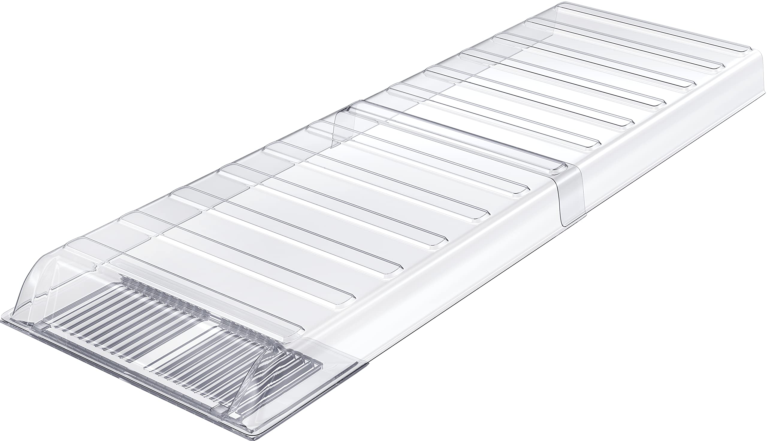 Ventilaider magnetic vent extender attached to a metal vent for easy air redirection.