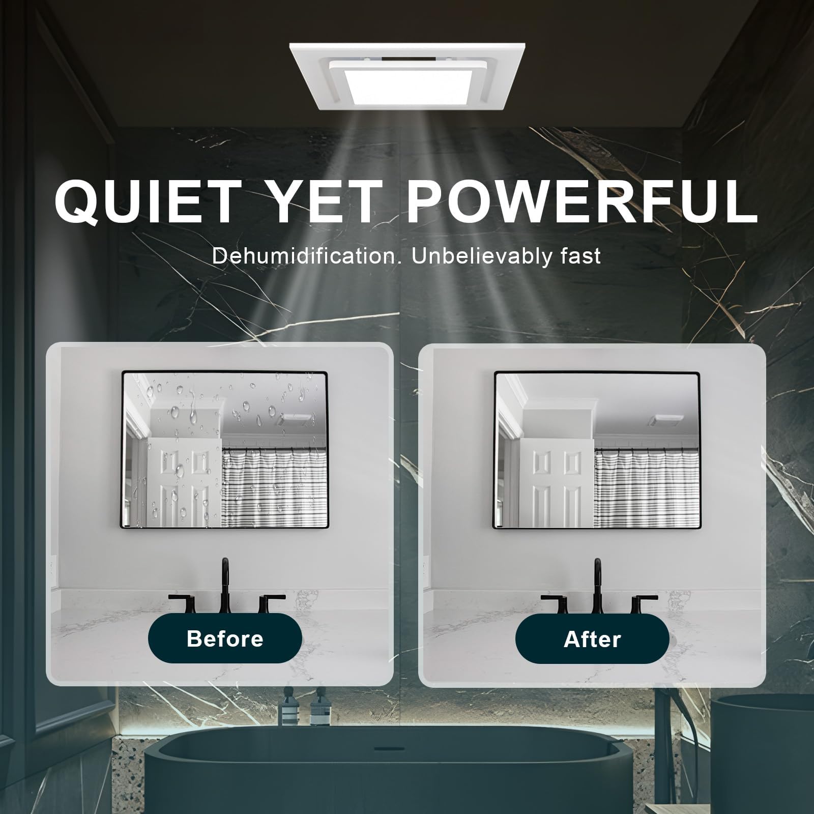 Ventiri easy-installation bathroom fan suited for quick upgrades.