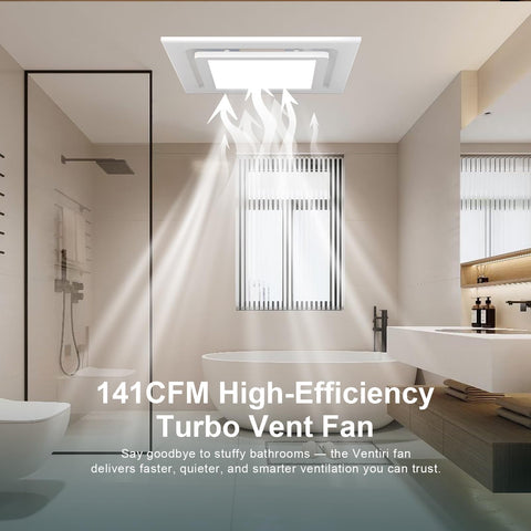 Ventiri square ceiling panel fits standard 12x12 inch openings.