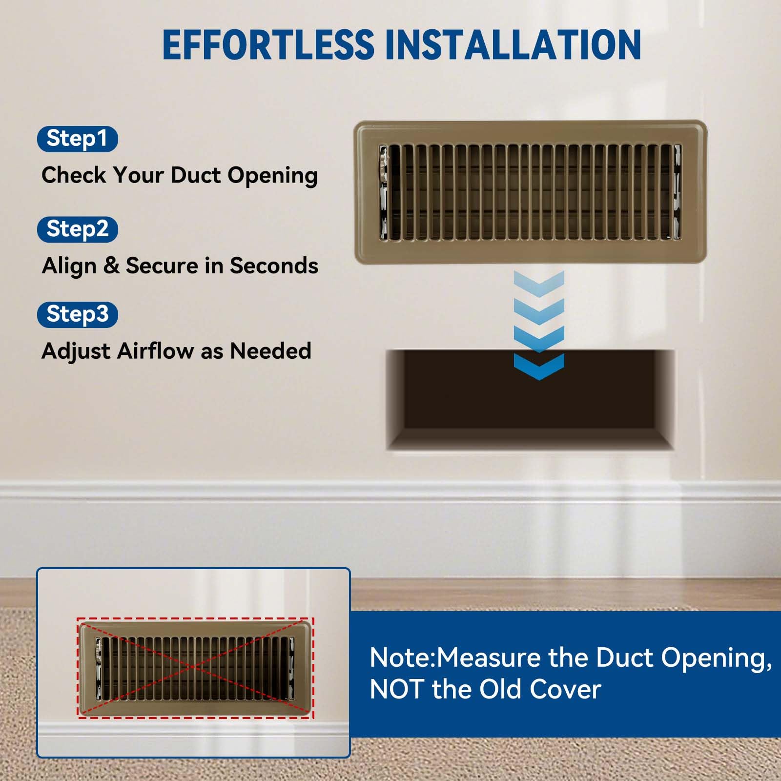 Ventyun heat-tolerant metal vent cover in brown finish