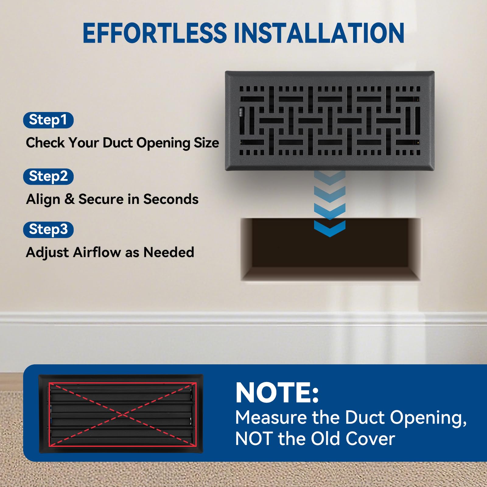 Ventyun decorative pattern vent cover enhances room aesthetics
