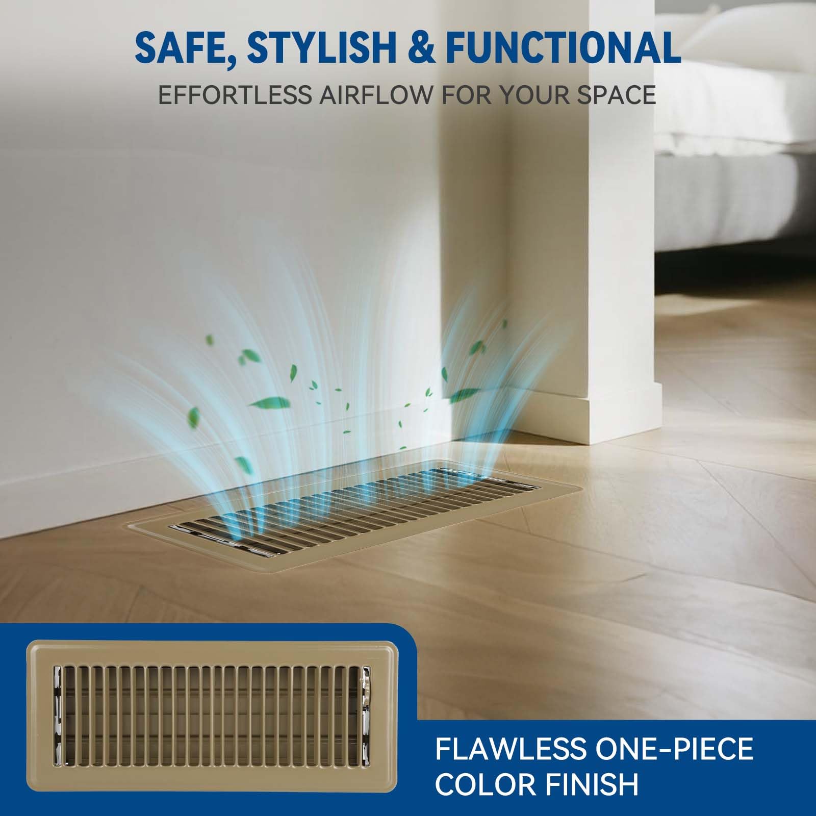 Ventyun powder-coated metal vent cover in brown offers long-lasting performance.