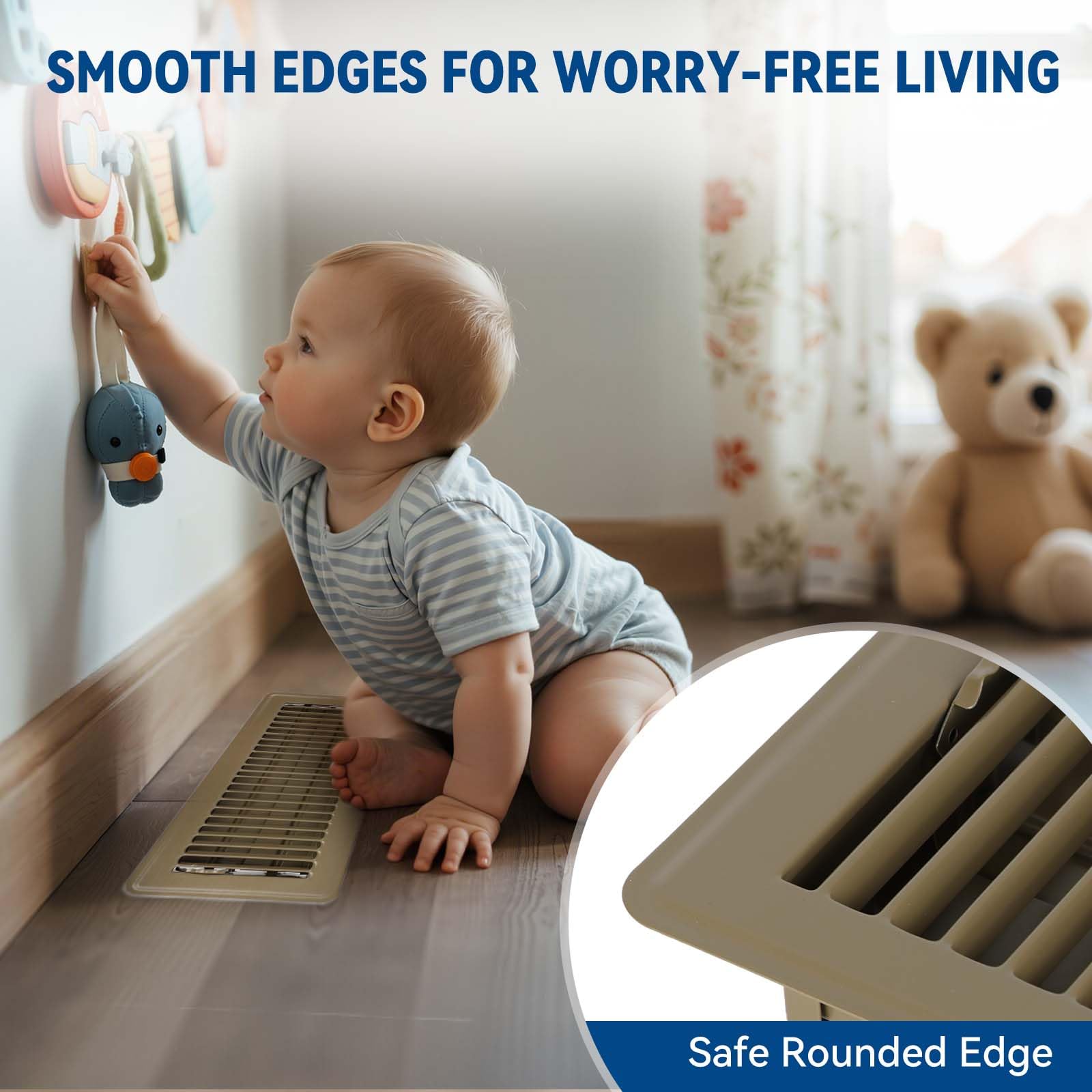 Ventyun vent cover curved-edge design prevents scratches in high-traffic areas