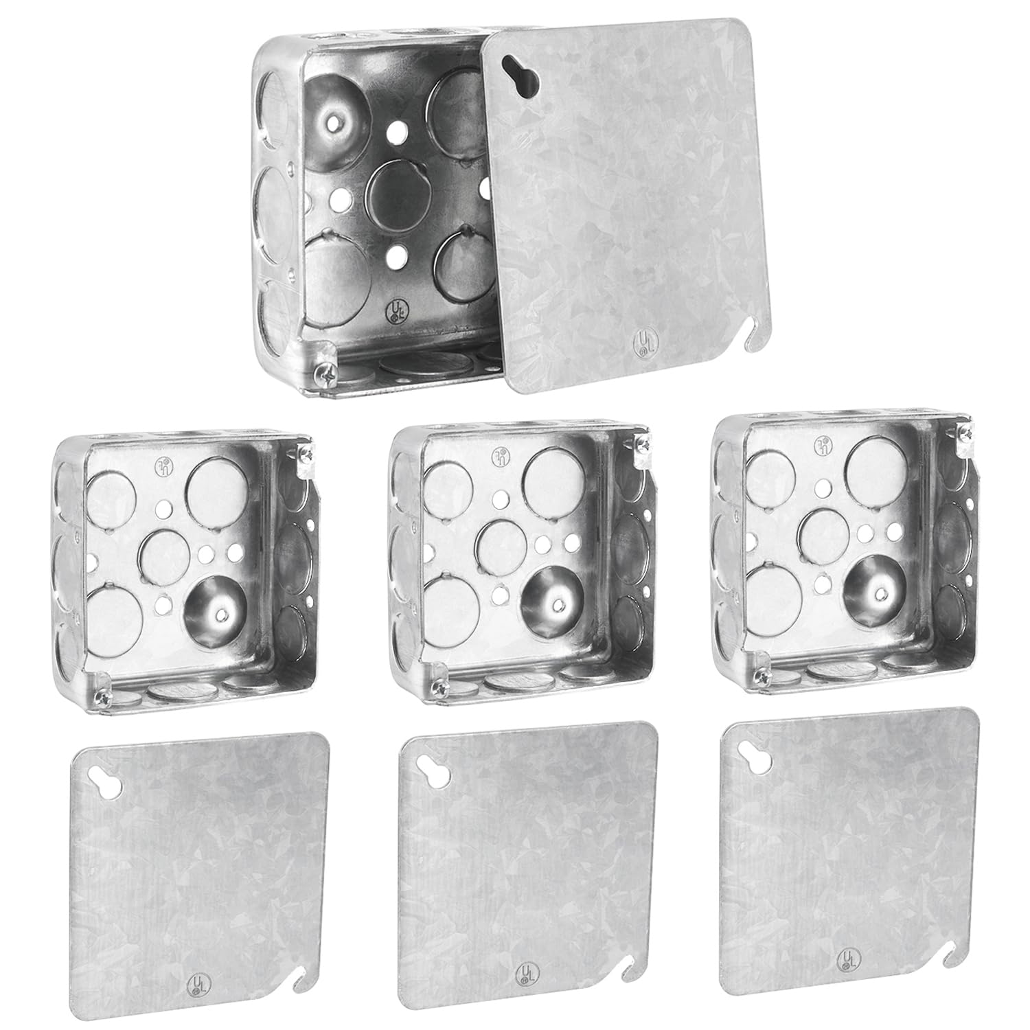 Venussar 4x4 Square Electrical Box with Cover | HandySkook