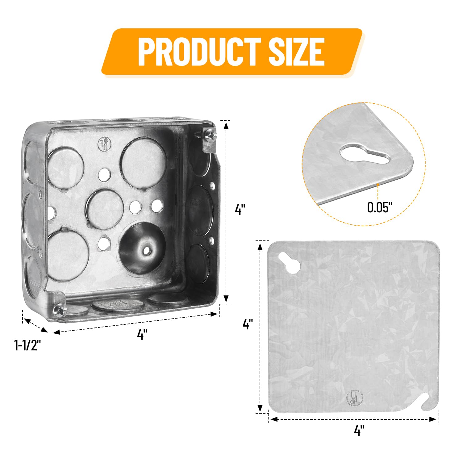 Venussar six 3/4 inch knockouts visible for multiple entry points.