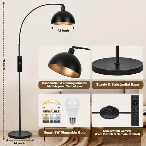 VenzBlomia arc lamp 1-hour timer auto shuts off