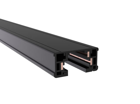 VEOLUX H Track 4ft track rail in black for flexible ceiling lighting and fixtures