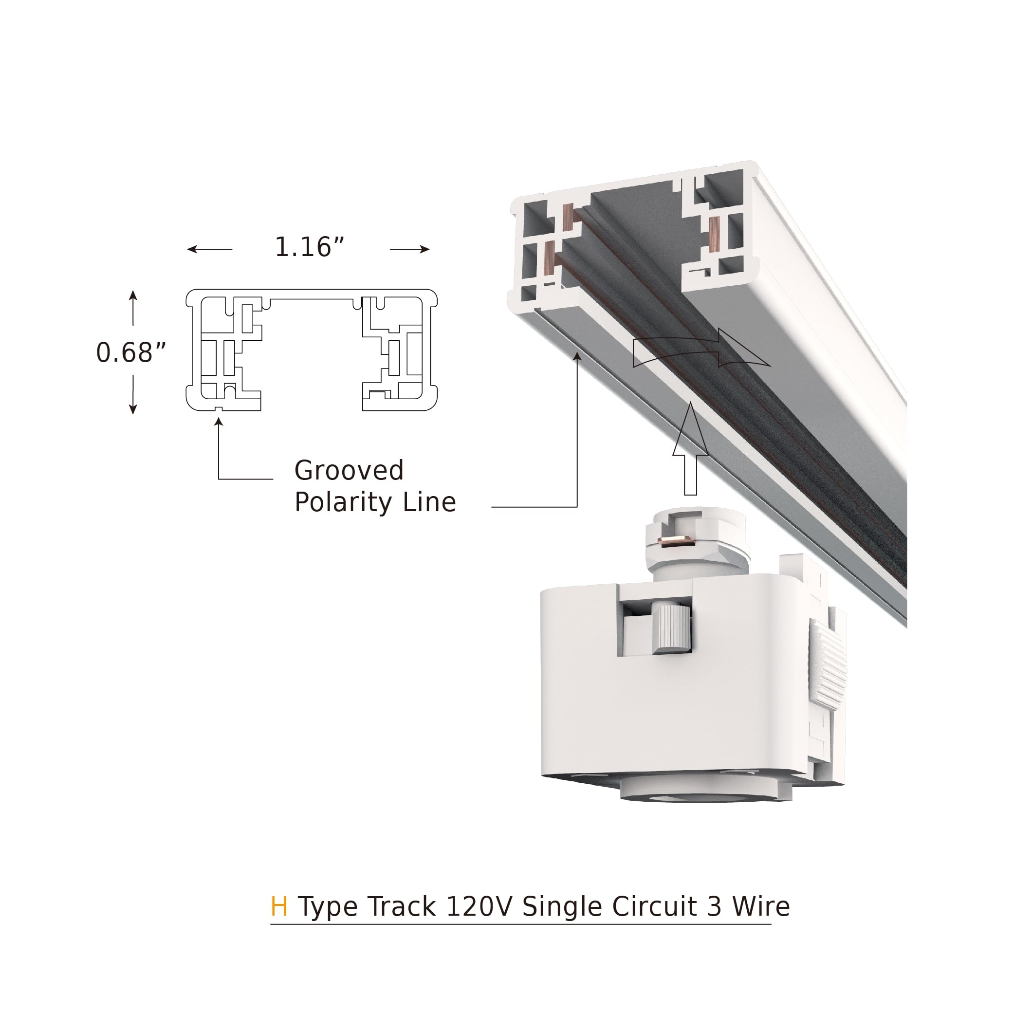 VEOLUX track mounting hardware included for quick installation