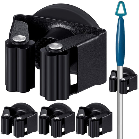 Vercraft magnetic mop broom holder wall mount keeps tools organized.