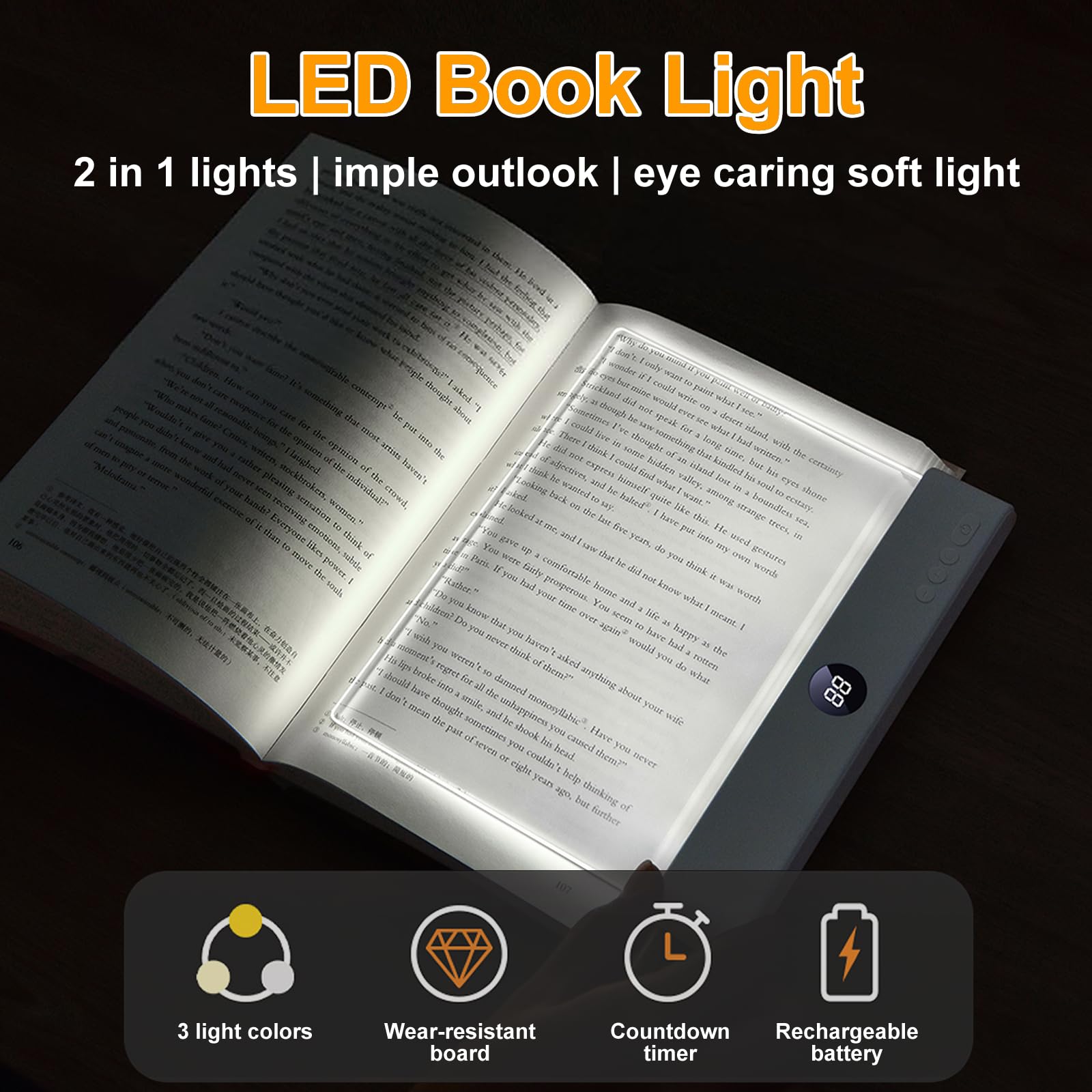 Verdzo Book Light demonstrates three color temperatures for flexible lighting.