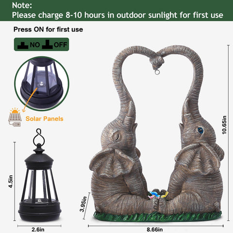 Vereemy garden decor for yard or patio that glows at night.
