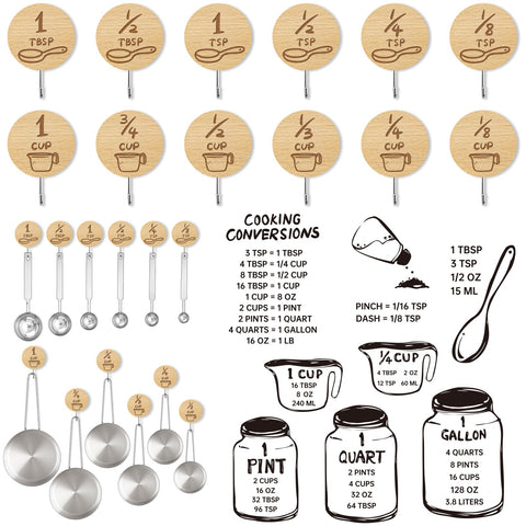 Verigud cabinet-mounted measuring cup organizer for quick access