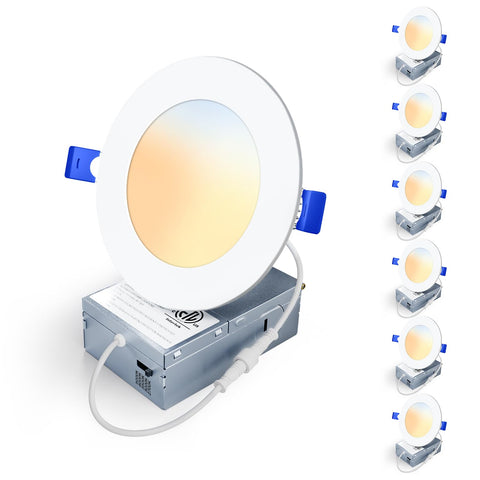 Veriligt 6-pack 4in LED recessed lights with 5CCT for versatile ambiance
