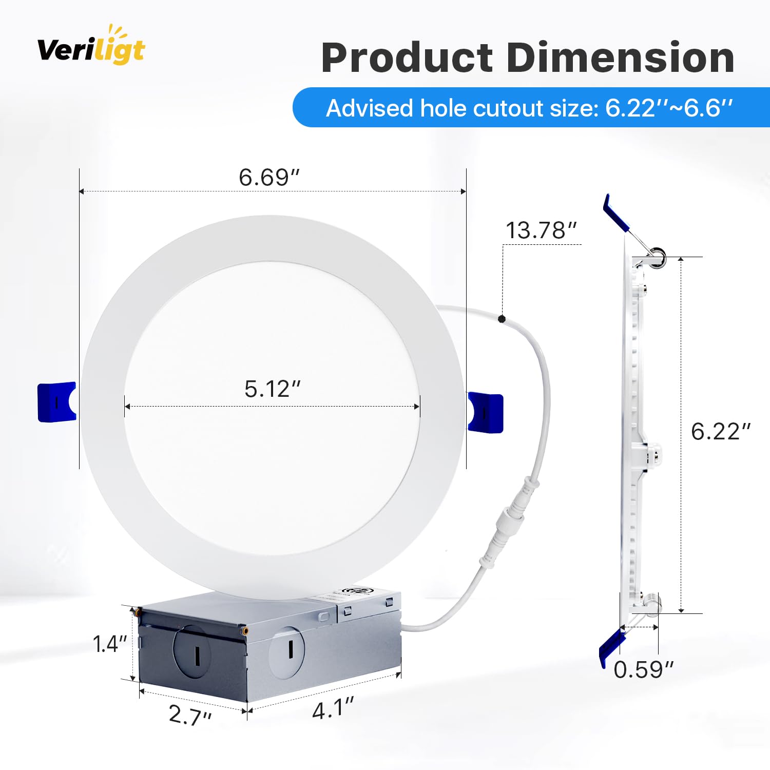 Veriligt 1200 lumens at 12W saves energy while brightening kitchens.