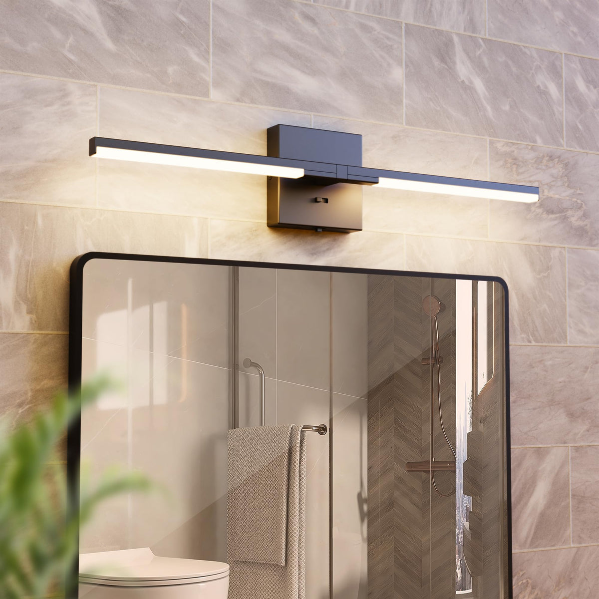 Veriligt 24-inch vanity lights with built-in dimmer for adjustable brightness.