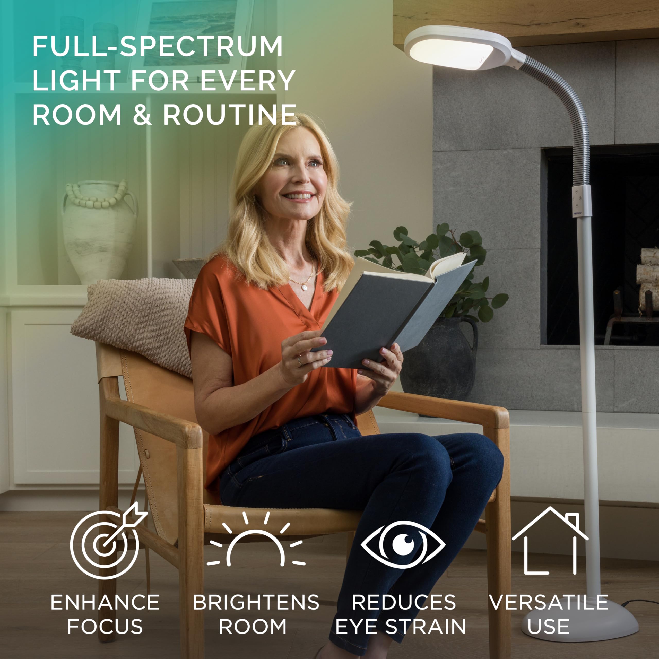 Flexible brightness dial on Verilux SmartLight for quick adjustments