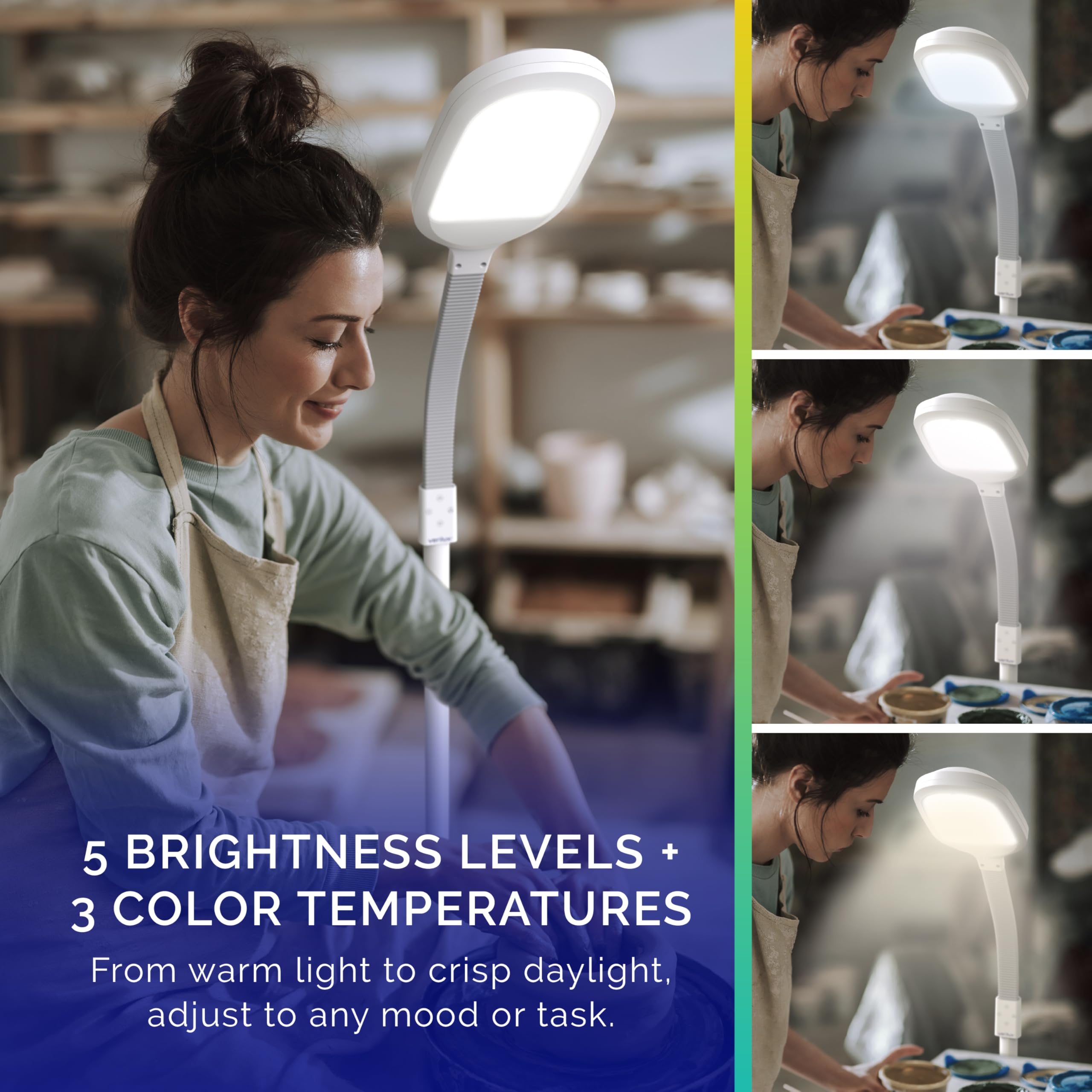 Flicker-free operation reduces glare on Verilux SmartLight