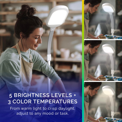 Flicker-free operation reduces glare on Verilux SmartLight