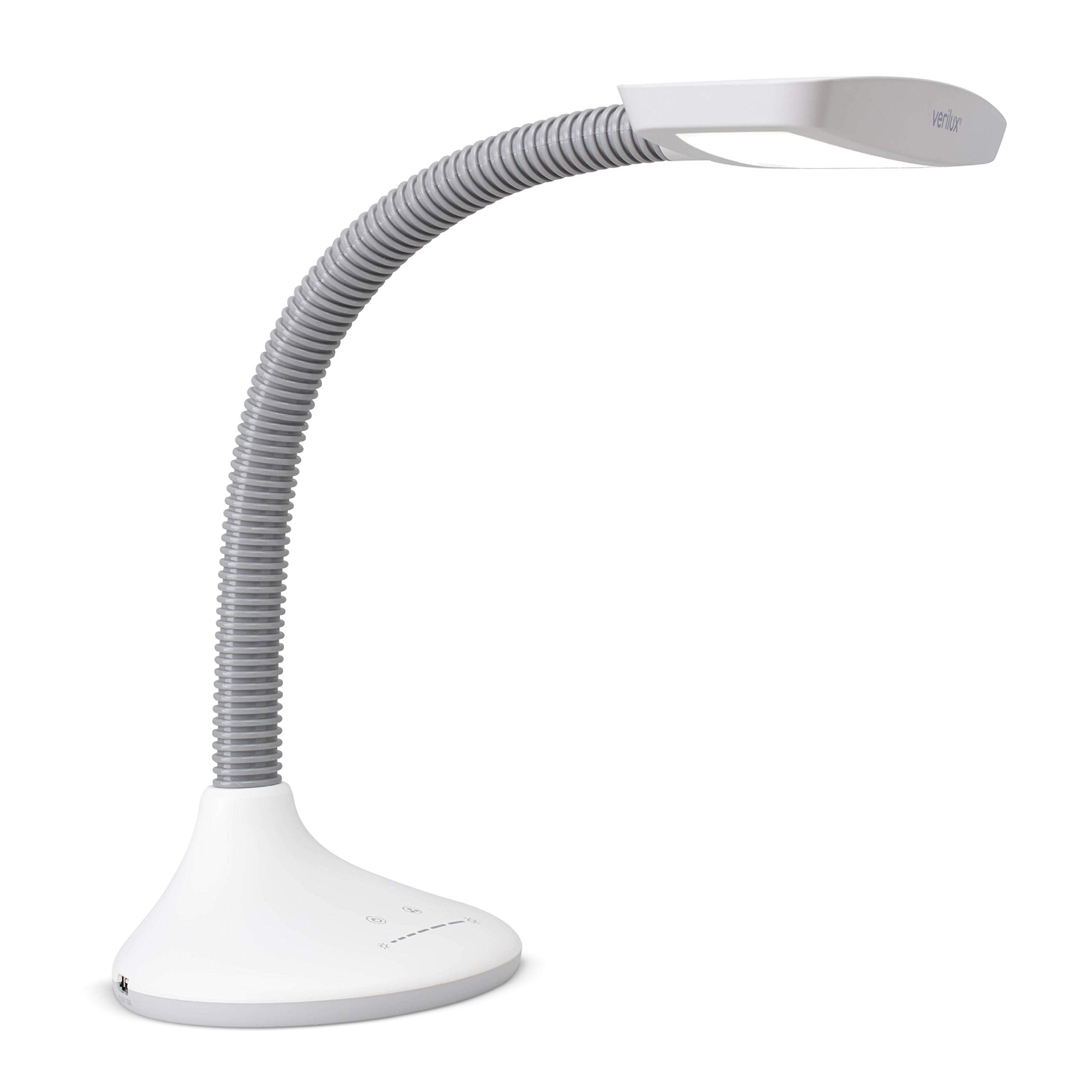 Verilux SmartLight full-spectrum desk lamp base provides clear reading and detailed work