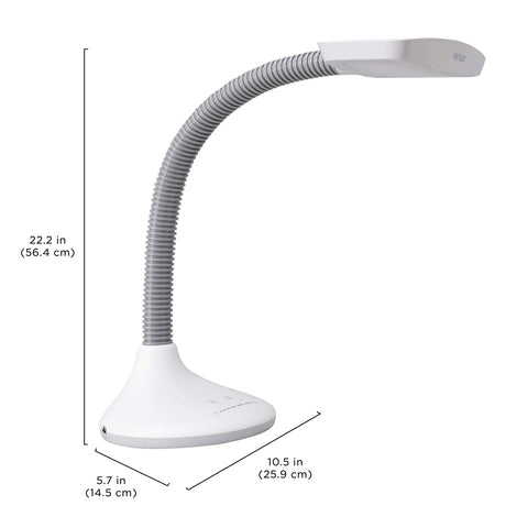 Verilux SmartLight in-use reading setup shows ergonomic lighting for books