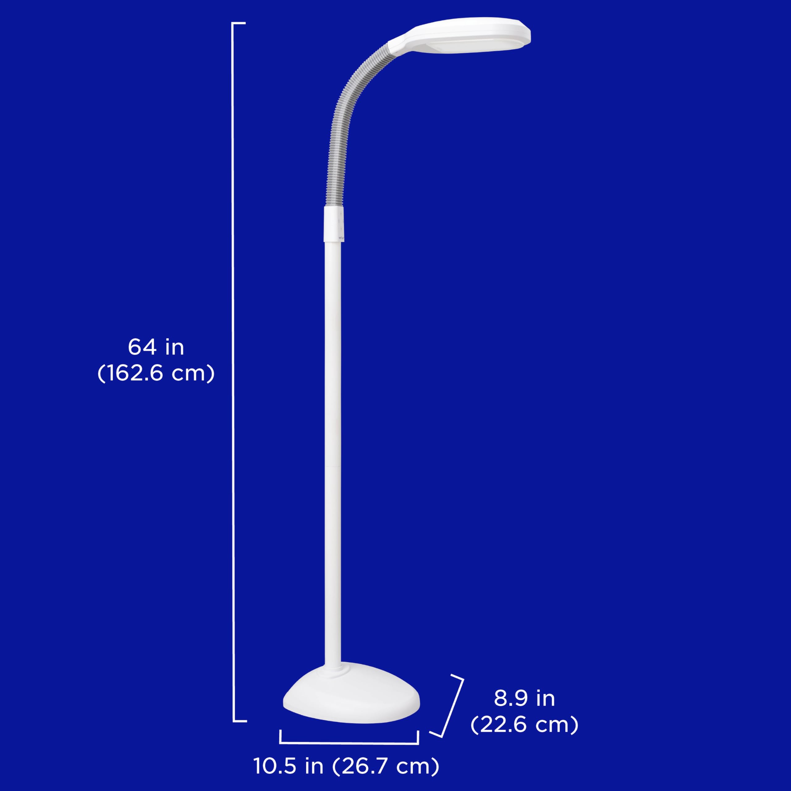 Sleek, modern Verilux SmartLight floor lamp in a contemporary setting