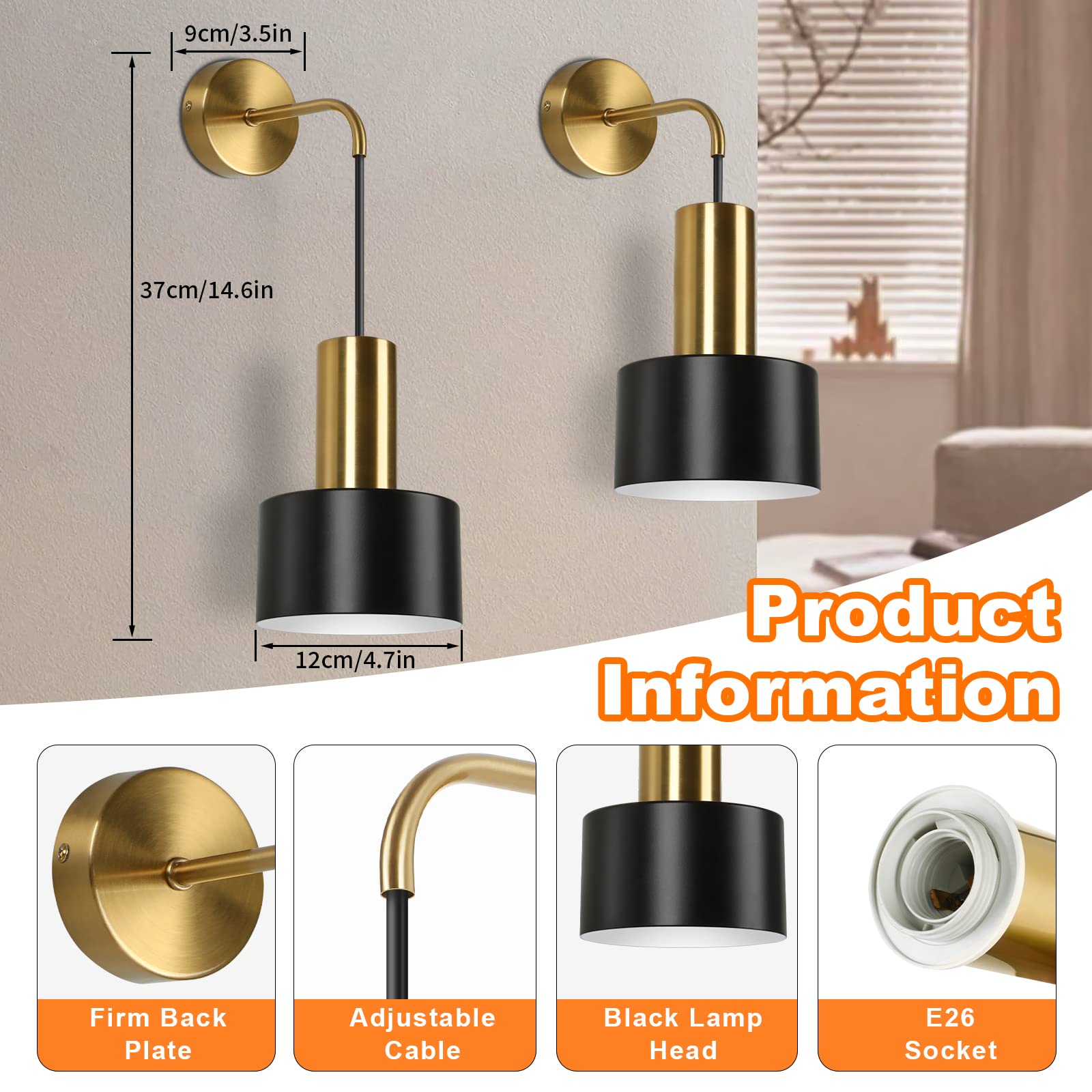 Dimmable brightness from 20% to 100% via remote on VerRon sconces